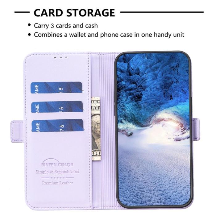 BINFEN COLOR - BINFEN Samsung Galaxy S26 Pro Fodral PU Läder Flip Folio - Lila