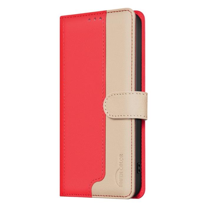 BINFEN COLOR - BINFEN Samsung Galaxy S26 Pro Fodral RFID Skydd Äkta Läder - Röd