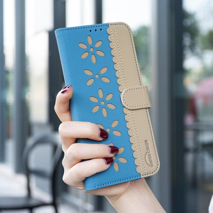 BINFEN COLOR - BINFEN Samsung Galaxy S26 Ultra Fodral Äkta Läder RFID Skydd - Baby Blue