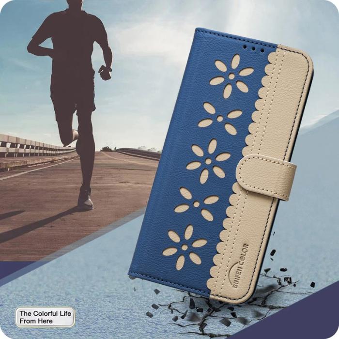 BINFEN COLOR - BINFEN Samsung Galaxy S26 Ultra Fodral Äkta Läder RFID Skydd - Mörkblå