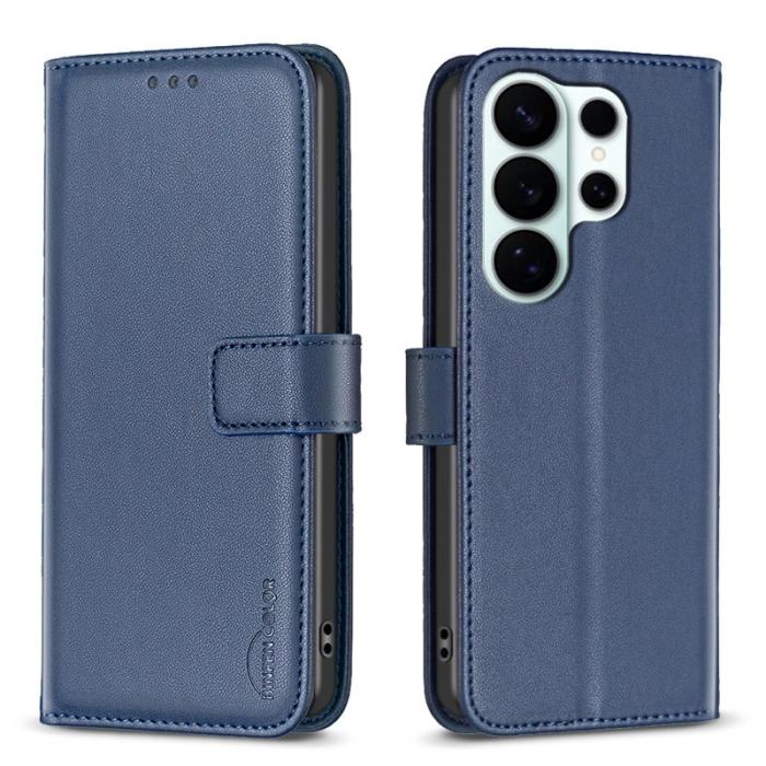BINFEN COLOR - BINFEN Samsung Galaxy S26 Ultra Plånboksfodral Folio Flip Konstläder - Blå