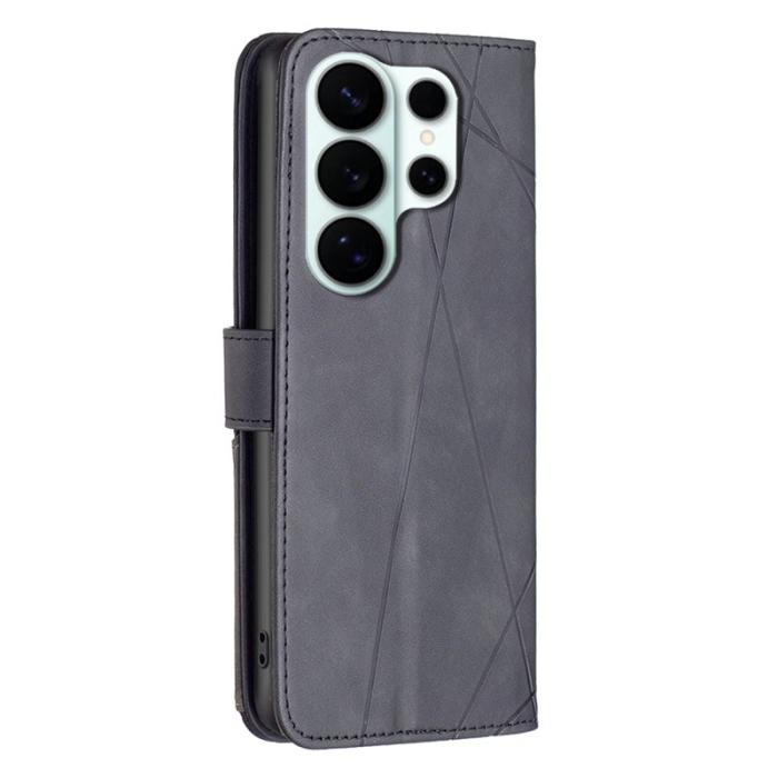 BINFEN COLOR - BINFEN Samsung Galaxy S26 Ultra Fodral Konstläder Geometry - Svart