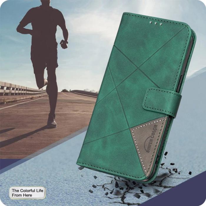 BINFEN COLOR - BINFEN Samsung Galaxy S26 Ultra Fodral Ställ Prägling Äkta Läder - Grön