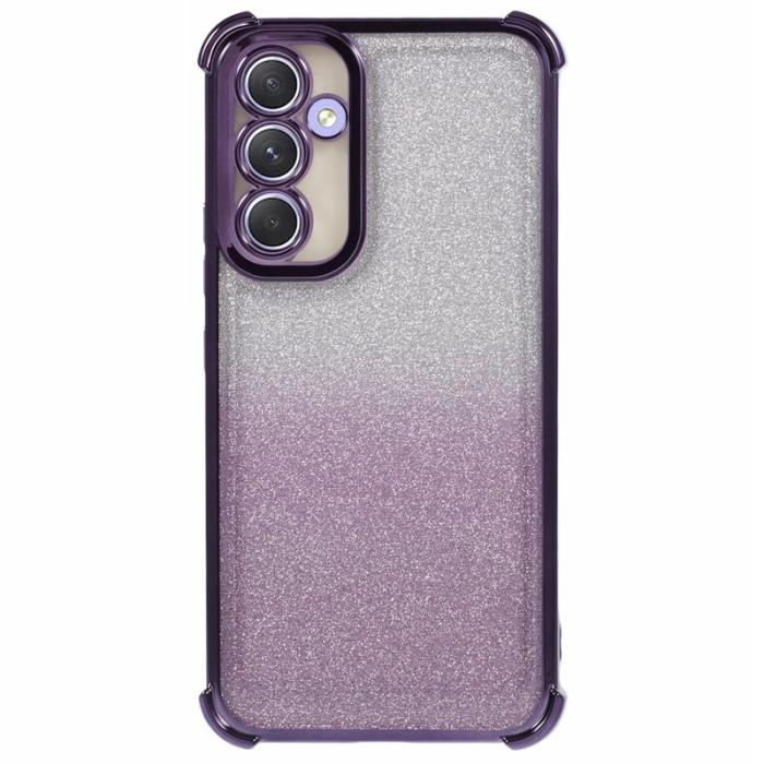 OEM - Bling Samsung Galaxy A55 5G Skal TPU Electroplätering - Lila