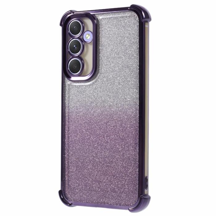 OEM - Bling Samsung Galaxy A55 5G Skal TPU Electroplätering - Lila