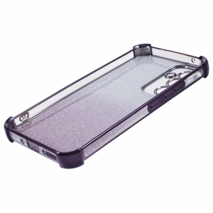 OEM - Bling Samsung Galaxy A55 5G Skal TPU Electroplätering - Lila