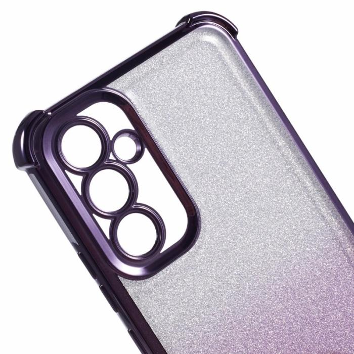 OEM - Bling Samsung Galaxy A55 5G Skal TPU Electroplätering - Lila