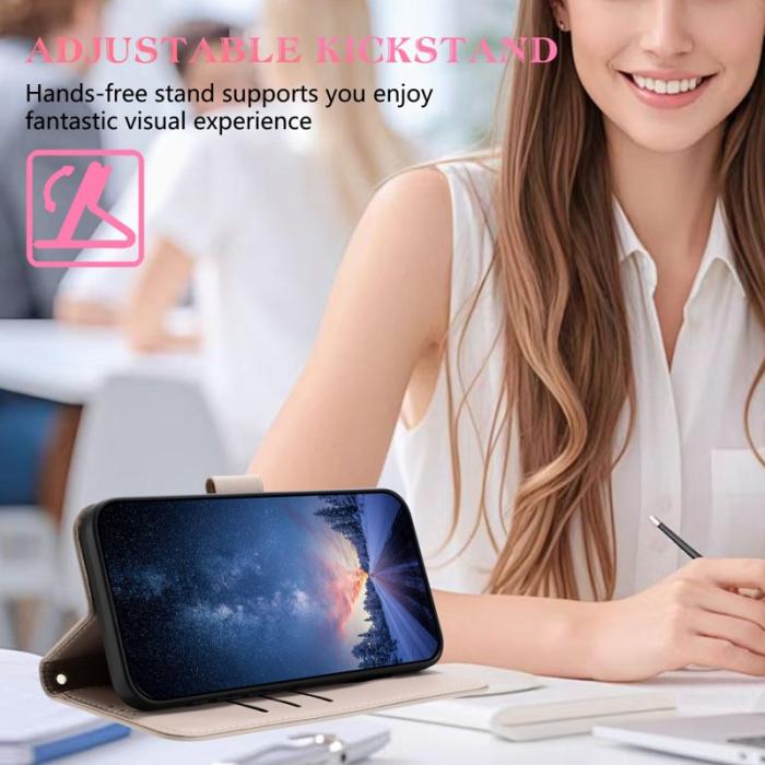 OEM - Bowknot Samsung Galaxy A55 5G Plånboksfodral Konstläder - Khaki