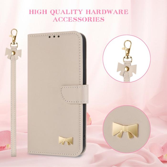 OEM - Bowknot Samsung Galaxy A55 5G Plånboksfodral Konstläder - Khaki