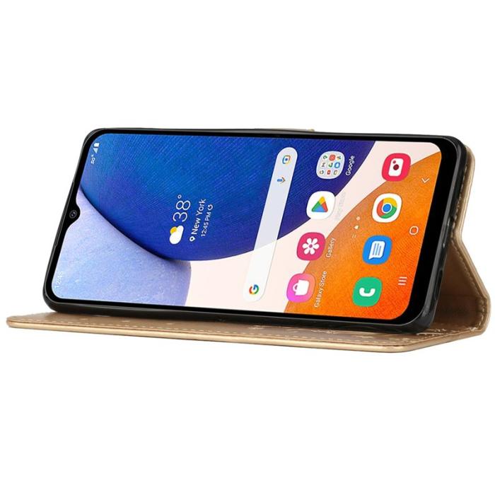 OEM - Butterfly Samsung Galaxy A55 5G Fodral KonstLäder - Guld