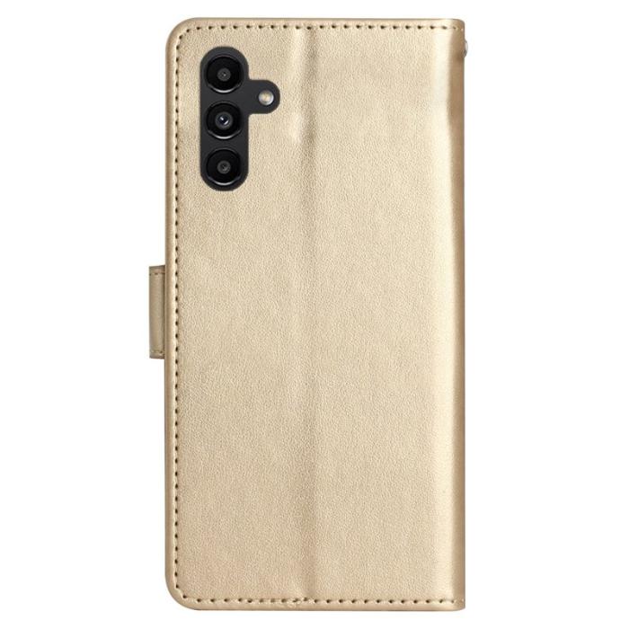 OEM - Butterfly Samsung Galaxy A55 5G Fodral KonstLäder - Guld