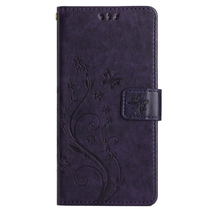 OEM - Butterfly Samsung Galaxy A55 5G Fodral KonstLäder - Lila