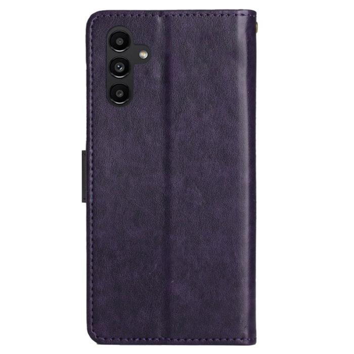OEM - Butterfly Samsung Galaxy A55 5G Fodral KonstLäder - Lila