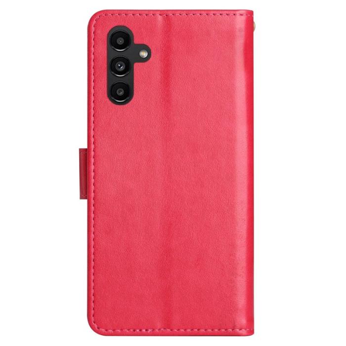 OEM - Butterfly Samsung Galaxy A55 5G Fodral KonstLäder - Röd