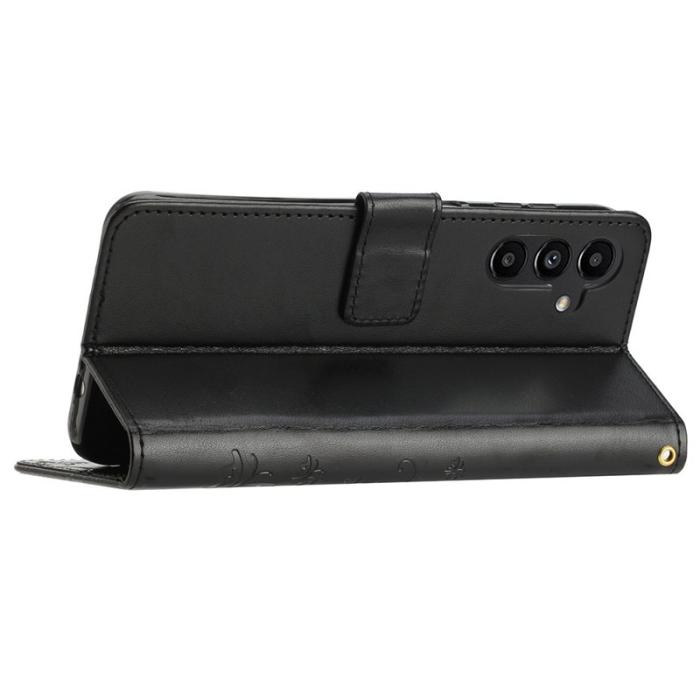 OEM - Butterfly Samsung Galaxy A55 5G Fodral KonstLäder - Svart