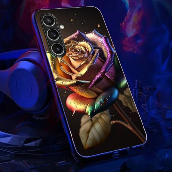 OEM - Call Samsung Galaxy A55 5G Skal TPU Call Flash - Färgglad Ros