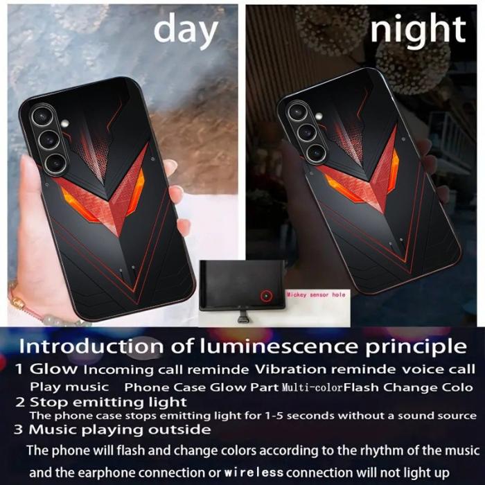 OEM - Call Samsung Galaxy A55 5G Skal TPU Flash Series Mönster - Röd Triangel