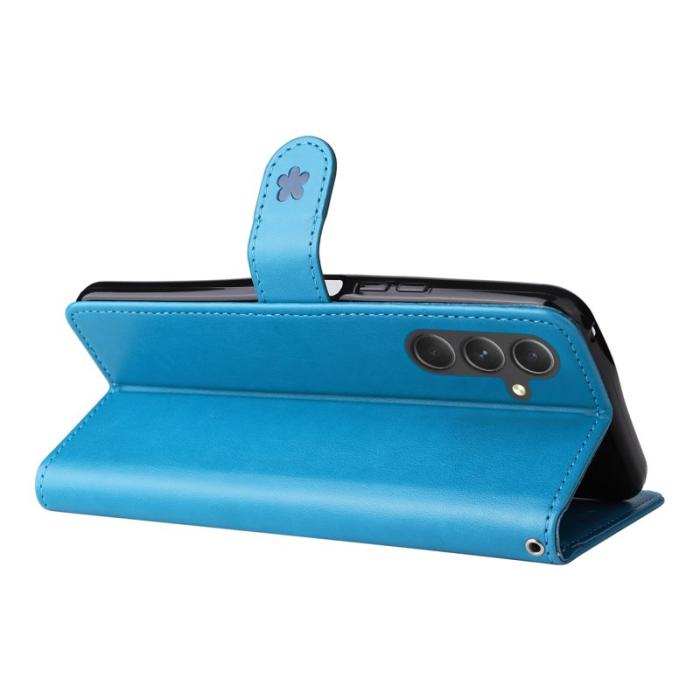 OEM - Cat Leather Plånboksfodral Med Mönster För Mobil Med Ställning - Svart