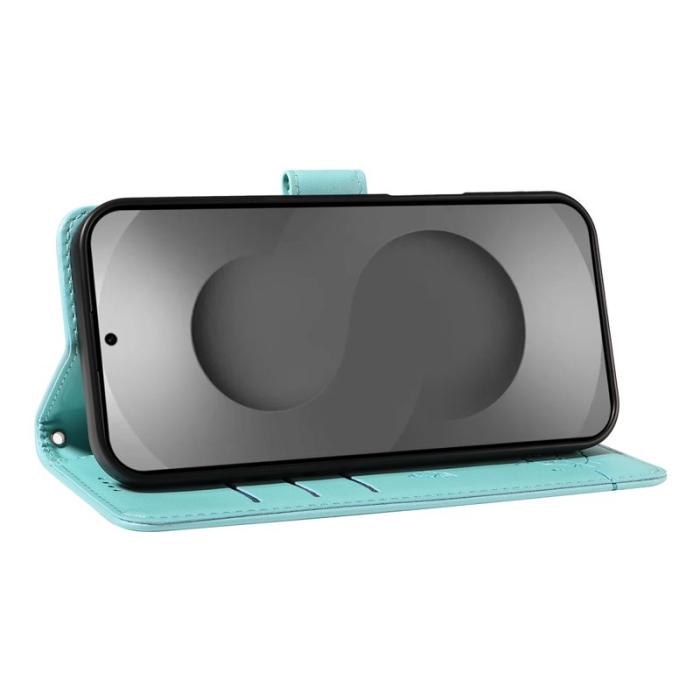 OEM - Cat Pattern Samsung Galaxy S26 Ultra Mobilskal KonstLäder - Grön