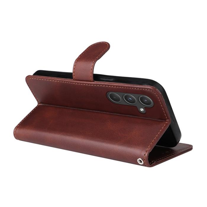 OEM - Classic Samsung Galaxy A55 5G Skal Äkta Läder - Brun