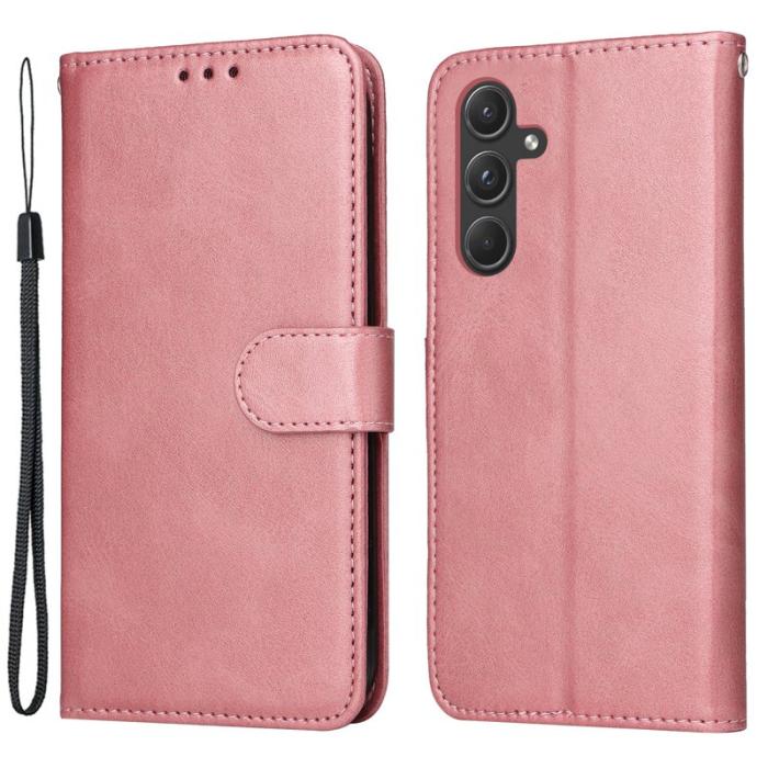 OEM - Classic Samsung Galaxy A55 5G Skal Äkta Läder - Rosa