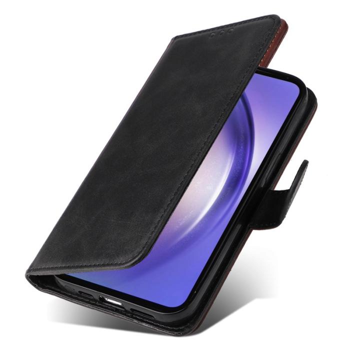 OEM - Classic Samsung Galaxy A55 5G Skal Äkta Läder - Svart