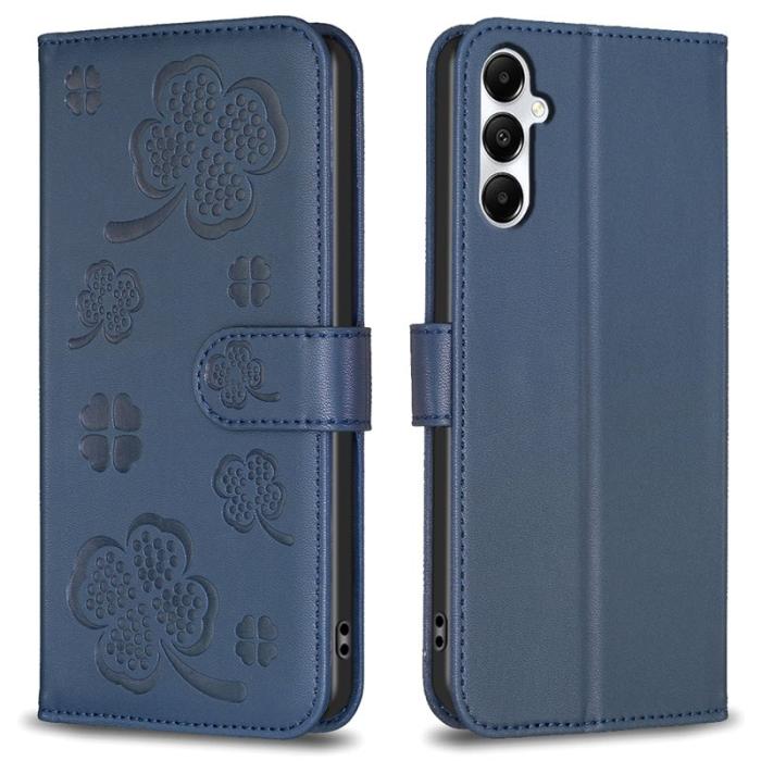OEM - Clover Samsung Galaxy A55 5G Skal Konstläder - Blå