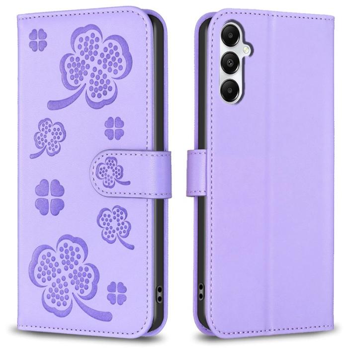 OEM - Clover Samsung Galaxy A55 5G Skal Konstläder - Lila