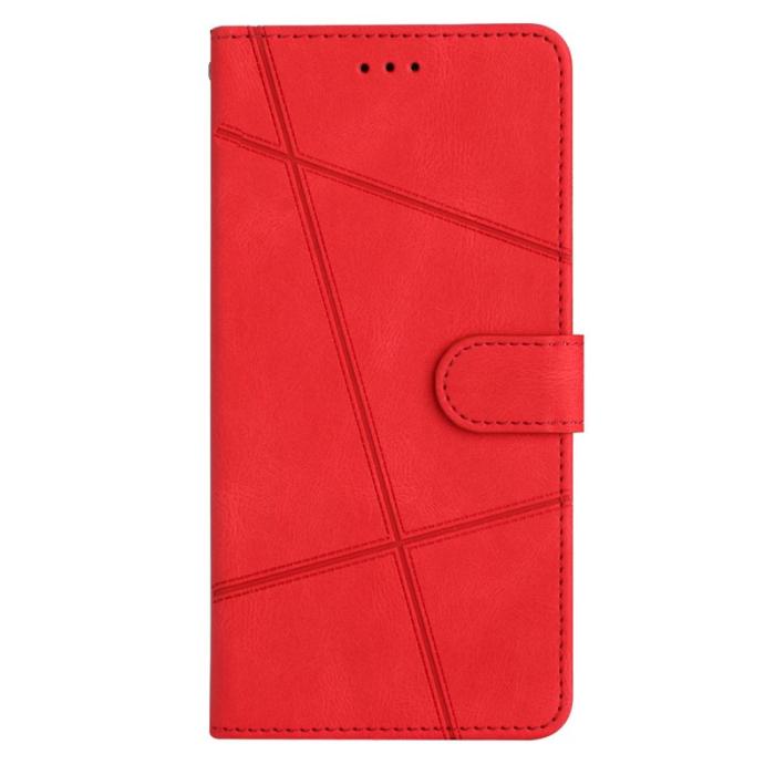 OEM - Crazy Horse Samsung Galaxy A37 Plånboksfodral Konstläder Ställ - Röd