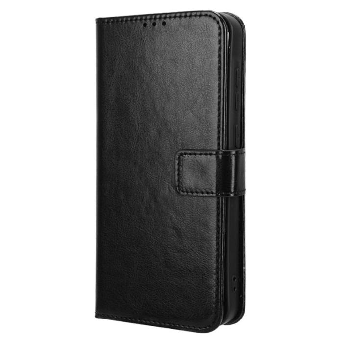 OEM - Crazy Horse Samsung Galaxy A55 5G Plånboksfodral Konstläder Stötskydd - Svart