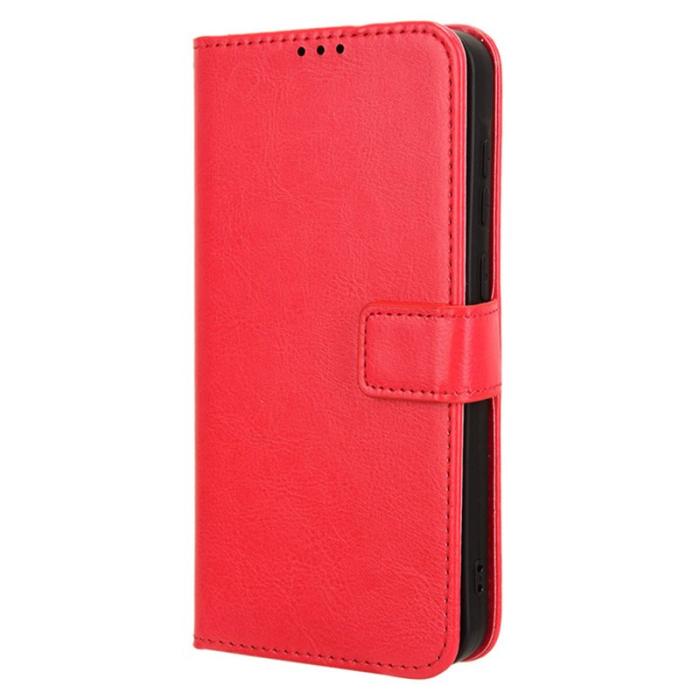 OEM - Crazy Horse Samsung Galaxy A55 5G Plånboksfodral Konstläder Stöttålig - Röd