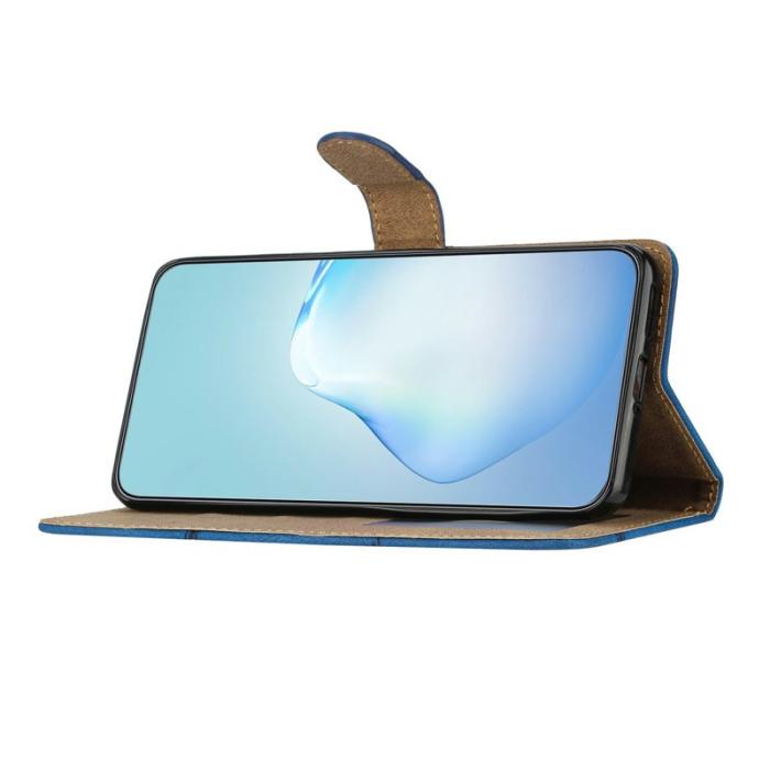 OEM - Crazy Horse Samsung Galaxy S26 Edge Plånboksfodral Konstläder Ställ - Svart