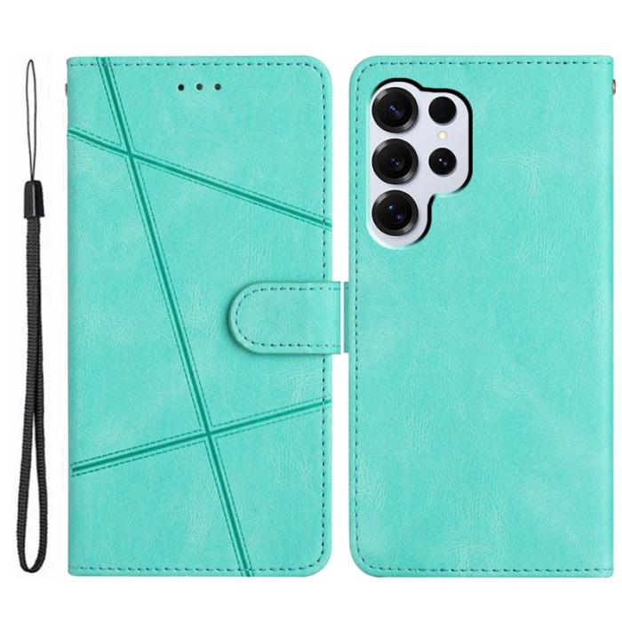 OEM - Crazy Horse Samsung Galaxy S26 Ultra Fodral Konstläder Ställ - Grön