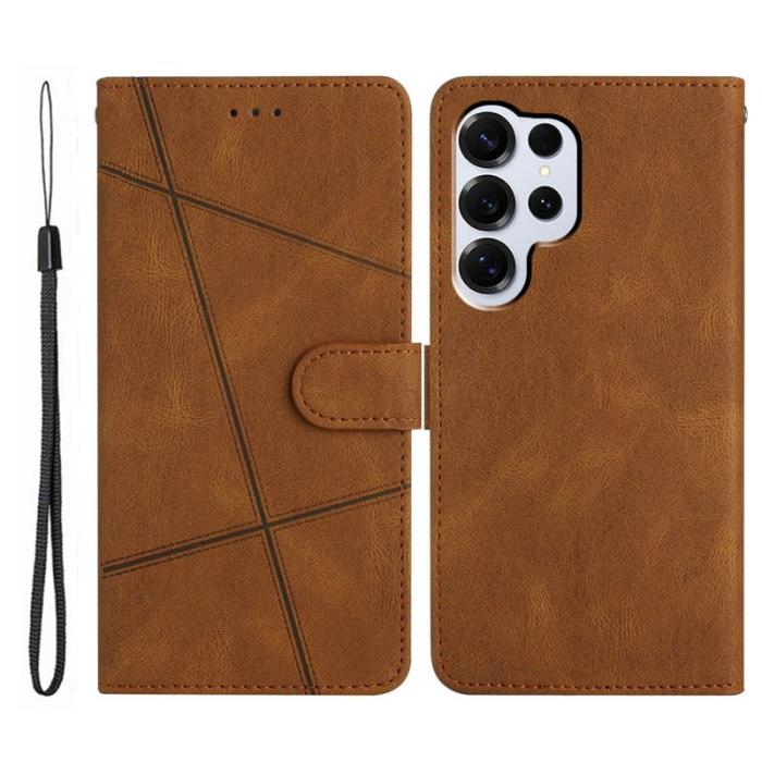 OEM - Crazy Horse Samsung Galaxy S26 Ultra Fodral PU Läder Ställ - Brun