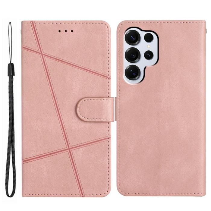 OEM - Crazy Horse Samsung Galaxy S26 Ultra Fodral PU Läder Ställ - Roséguld