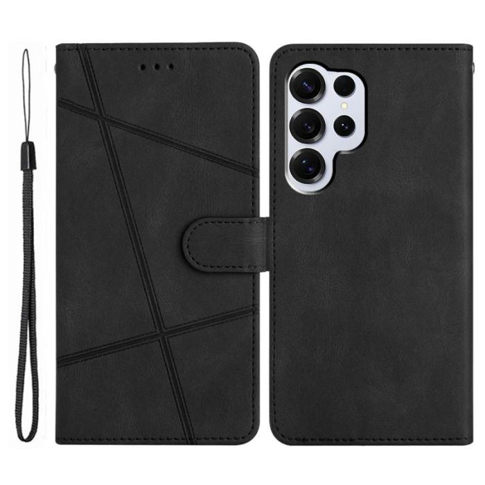 OEM - Crazy Horse Samsung Galaxy S26 Ultra Fodral PU Läder Ställ - Svart