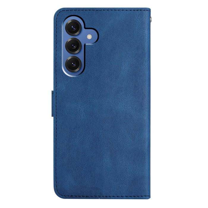 OEM - Crazy Horse Samsung Galaxy S26 Plus Fodral KonstLäder Ställ - Blå