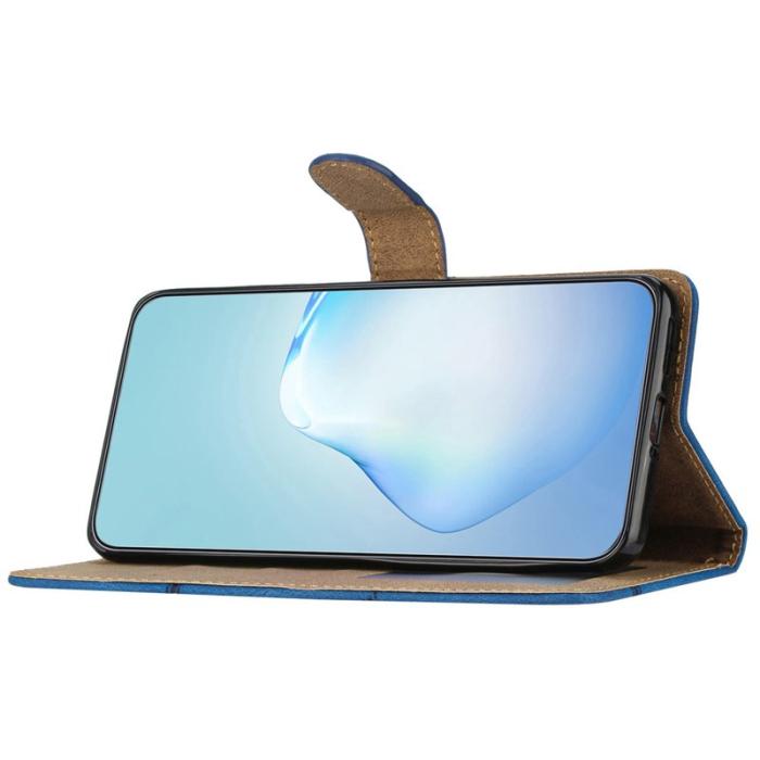 OEM - Crazy Horse Samsung Galaxy S26 Plus Fodral KonstLäder Ställ - Svart