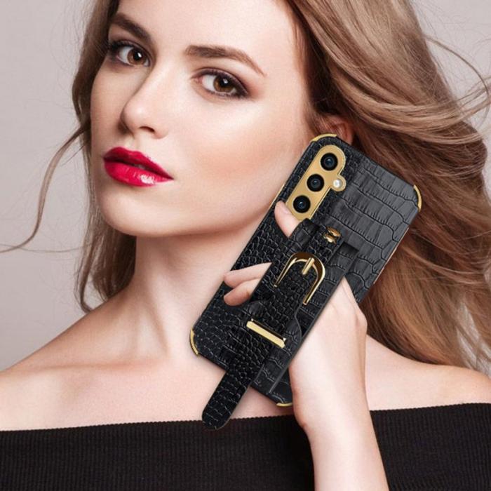 OEM - Crocodile Samsung Galaxy A35 5G Skal Electropläterad - Grön