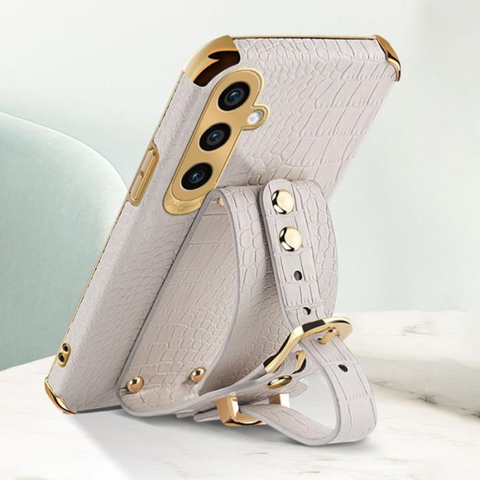 OEM - Crocodile Samsung Galaxy A35 5G Skal Electropläterad - Grön