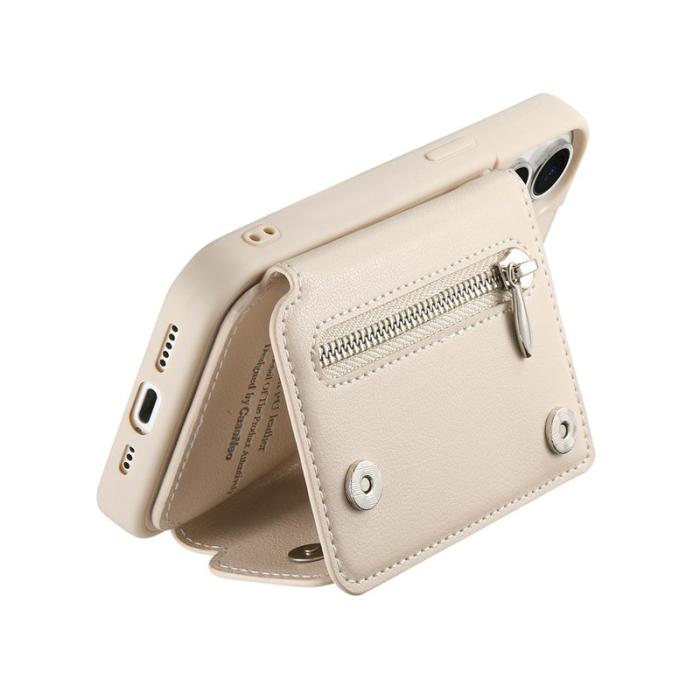 OEM - D-Ring Samsung Galaxy A55 5G Plånboksfodral Konstläder + Plast - Vit