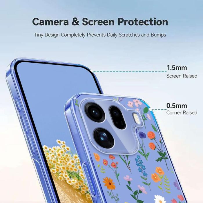 OEM - Daisies Oppo Find X9 Pro 5G Skal Plast Blommönster - Vit