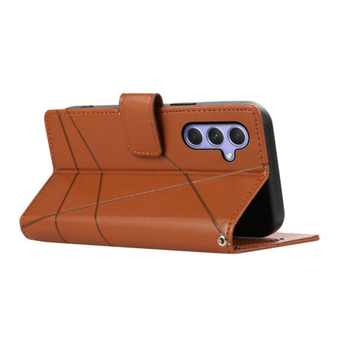 OEM - DF-06 Samsung Galaxy A55 5G Plånboksfodral Imprägnat Konstläder - Brun