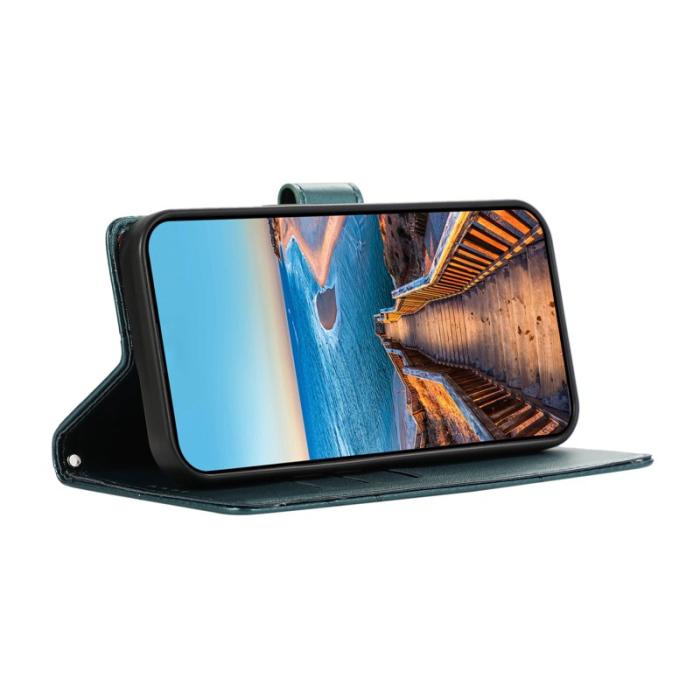 OEM - DF-06 Samsung Galaxy A55 5G Plånboksfodral Imprägnat Konstläder - Grön