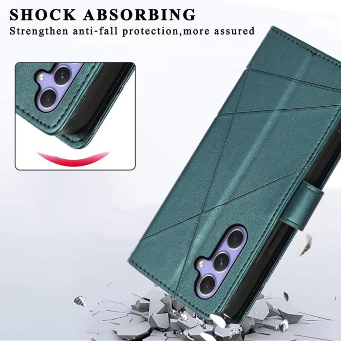 OEM - DF-06 Samsung Galaxy A55 5G Plånboksfodral Imprägnat Konstläder - Grön