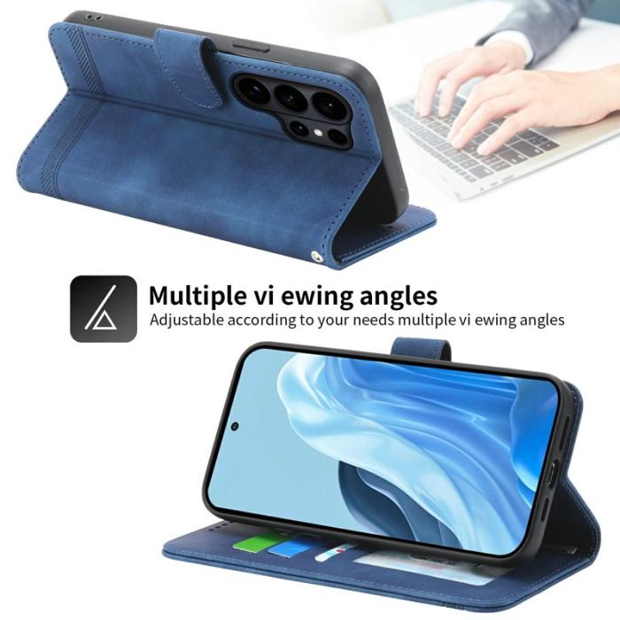 AZNS - DIERFENG Samsung Galaxy S26 Ultra Fodral Konstläder - Blå