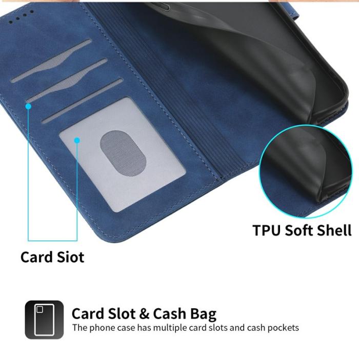 AZNS - DIERFENG Samsung Galaxy S26 Ultra Fodral Konstläder - Blå