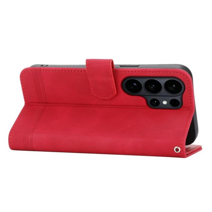 OEM - DIERFENG Samsung Galaxy S26 Ultra Fodral Konstläder - Röd