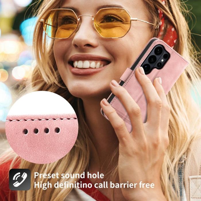 Dux Ducis - DIERFENG Samsung Galaxy S26 Ultra Fodral Konstläder - Rosa