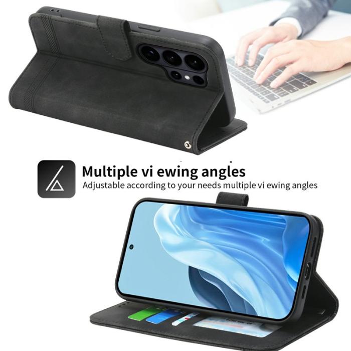 OEM - DIERFENG Samsung Galaxy S26 Ultra Fodral Konstläder - Svart